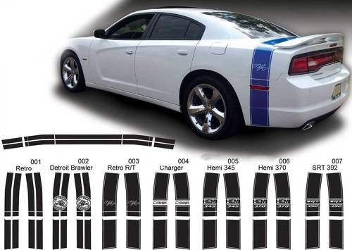 Dodge Charger Trunk Band Decal Sticker Kit completo de gráficos para modelos 2011-2014
