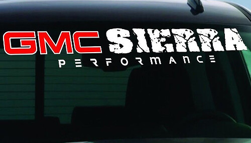Vinilo adhesivo para el parabrisas Sierra Performance para GMC Sierra