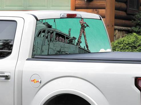 Mad Max Fury Road Comics Calcomanía para ventana trasera Camioneta SUV Coche de cualquier tamaño