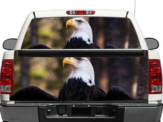 Bald Eagle ventana trasera calcomanía pegatina o portón trasero camioneta calcomanía coche de cualquier tamaño
