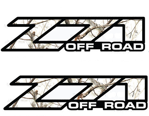 2 Chevy Silverado Z71 Off Road calcomanías Realtree AP Snow Camo pegatinas 1500