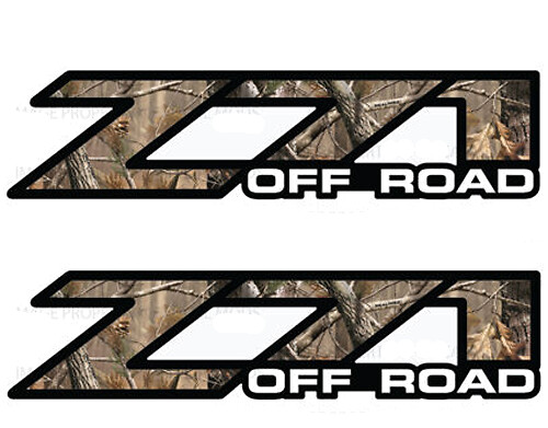 2 Chevy Silverado Z71 Off Road calcomanías Realtree AP Camo pegatinas 1500