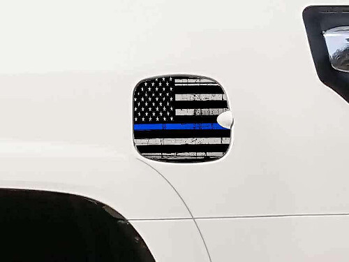 Pegatina de vinilo con tapa de gasolina de línea azul y bandera de EE. UU. para Toyota 4Runner 2010-2017