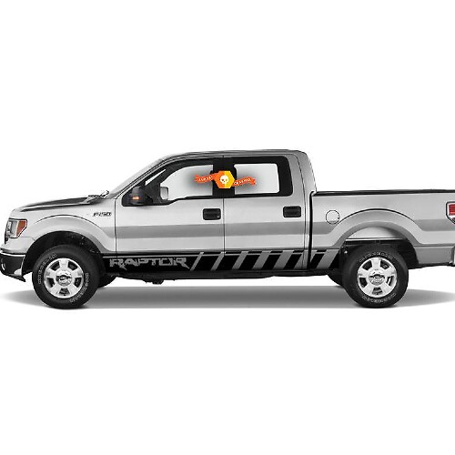 Ford Raptor lettering Truck F-150 Bed Side Rocker Panel Stripes Calcomanías gráficas pegatinas para modelos 2010-2020