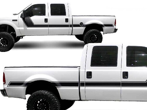 Ford Truck F-250 Side Rally Stripe Graphic calcomanías adhesivas para modelos 1999-2006