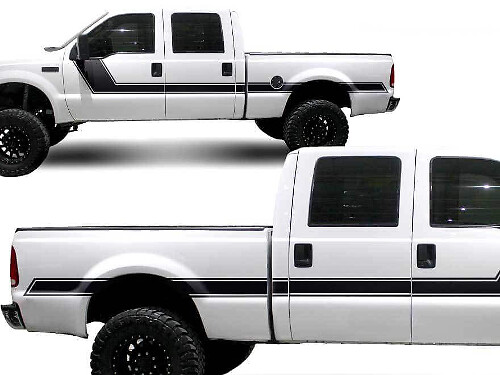Ford Truck F-250 Side Rally Stripe Graphic calcomanías adhesivas para modelos 1999-2006