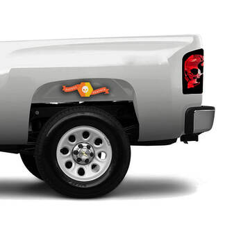 Chevrolet Silverado Truck 1500/2500/3500 Skull Brake Light Calcomanías gráficas para modelos 2008-2013