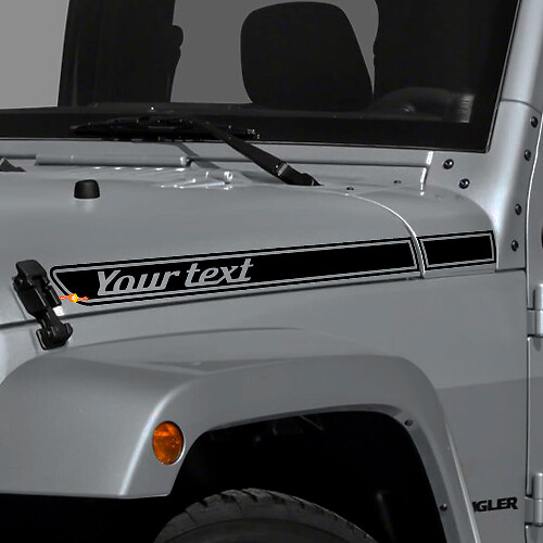 Pegatinas de vinilo con franjas y letras para el lateral del capó 2 para Jeep Renegade