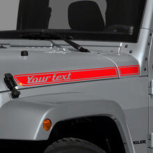 Pegatinas de vinilo con franjas y letras para el lateral del capó 2 para Jeep Renegade_3