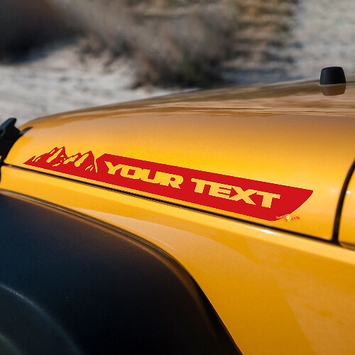 Etiqueta adhesiva personalizada con franjas laterales de capó de montañas, gráfica de vinilo para guardabarros Jeep Wrangler Renegade JK
