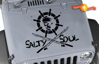 Calcomanía gráfica de vinilo personalizado Salty Soul Life Jeep Hood