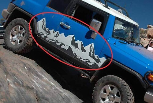 Kit de vinilo lateral de cadena montañosa para Toyota FJ Cruiser