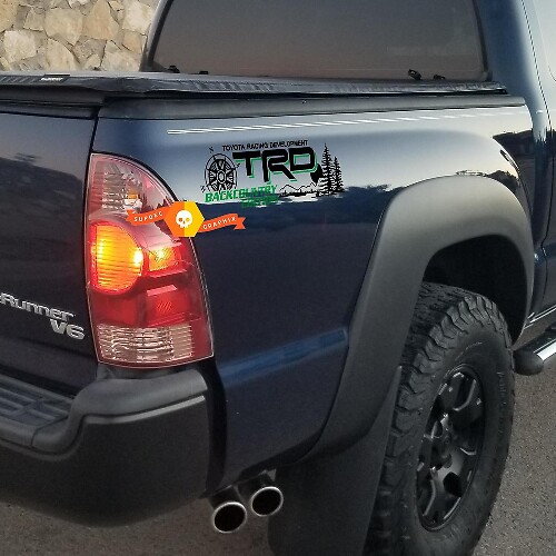 Calcomanías Laterales de Vinilo TRD Backcountry Compass para Toyota Tacoma