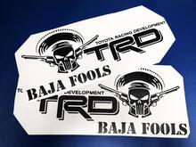 Toyota Racing Development TRD BAJA FOOLS Punisher edition 4X4 lado de la cama Calcomanías gráficas pegatinas 2