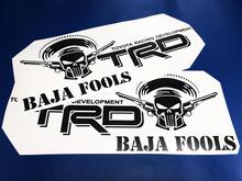Toyota Racing Development TRD BAJA FOOLS Punisher edition 4X4 lado de la cama Calcomanías gráficas pegatinas 3
