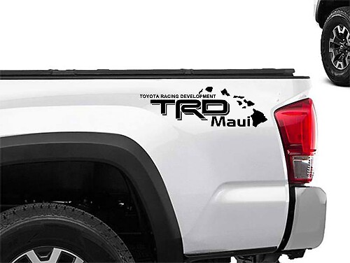 Juego de calcomanías de vinilo traseras laterales TRD Maui para camiones Toyota