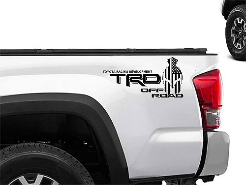 Kit de vinilo adhesivo para cabecera TRD Spartan casco estilo bandera USA para camiones Toyota