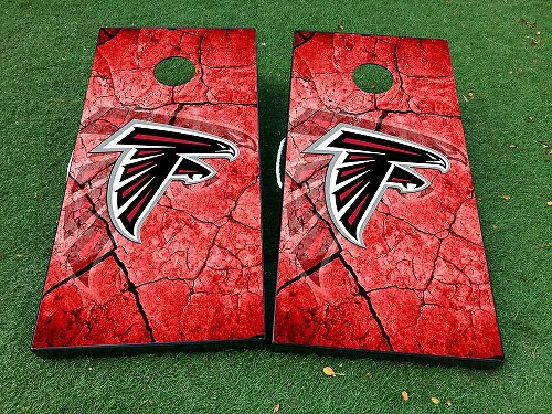Juego de tablero Cornhole de fútbol de los Atlanta Falcons Pegatina Calcomanía ENVOLTURAS DE VINILO con LAMINADO 2