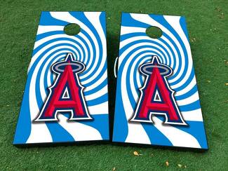 Calcomanía de juego de mesa Cornhole de béisbol de Los Ángeles Angels, envolturas de vinilo con laminado