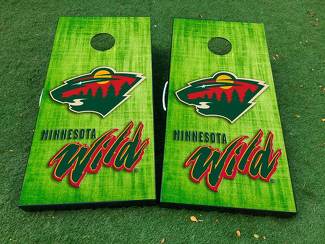 Calcomanía de juego de mesa Cornhole de hockey salvaje de Minnesota, envolturas de vinilo con laminado