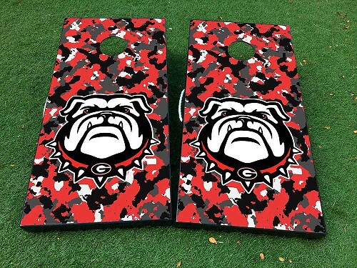 Calcomanías de vinilo para tablero Cornhole estilo fútbol de los Georgia Bulldogs