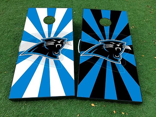 Juego de Adhesivos de Vinilo para Tablero de Cornhole con Estilo de Fútbol de los Carolina Panthers