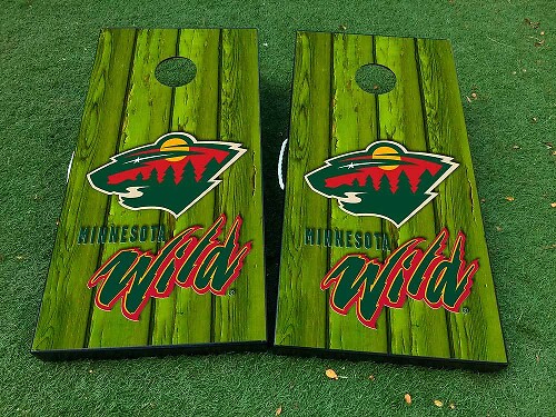 Set de Calcomanías de Vinilo para Tablero de Cornhole de Hockey Minnesota Wild