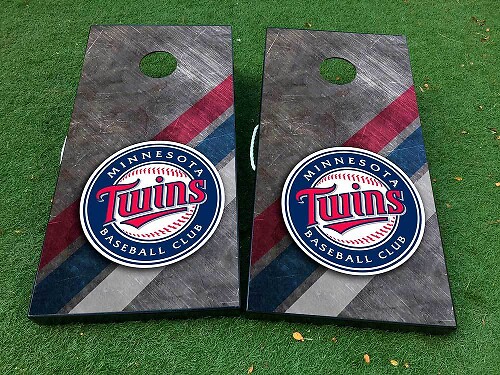 Juego de calcomanías de vinilo para tablero de cornhole Minnesota Twins