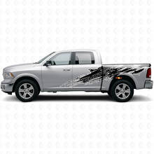 Kit de Calcomanías Laterales de Vinilo con Letras Personalizadas en Estilo Salpicadura de Barro para Dodge Ram_5