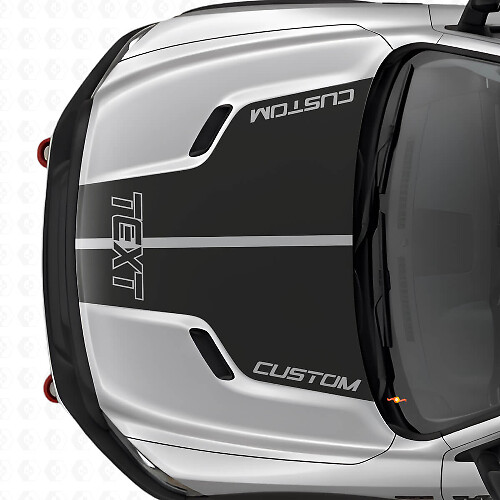 Kit de calcomanías de vinilo con doble franja personalizada para capó para Dodge Ram
