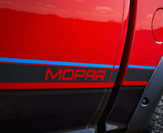 Kit de calcomanías de vinilo con franjas laterales estilo Mopar para Dodge Ram 1500 Rebel 2016_2
