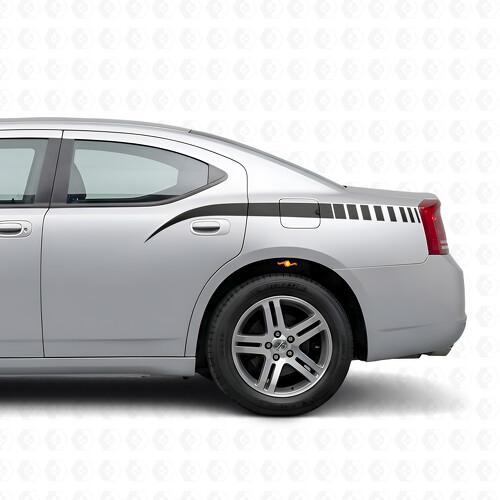 Calcomanía Vinilo Lateral de Rayas Estroboscópicas Estilo Stinger para Dodge Charger 2006-2010