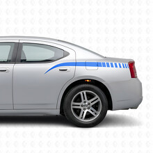 Calcomanía Vinilo Lateral de Rayas Estroboscópicas Estilo Stinger para Dodge Charger 2006-2010_2