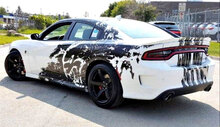 Dodge Challenger o Charger Srt Hellcat Splash Grunge Stripes Kit Hell Cat Vinyl Decal Graphic 2