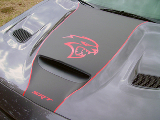 Dodge Challenger SRT Hellcat Hood Hell Cat vinilo calcomanía gráfico 2 colores