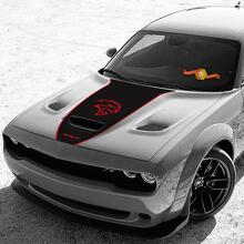 Gráfica Vinilo de Capó Estilo Hellcat para Dodge Challenger_2