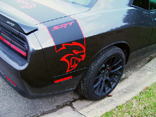 Calcomanía de Vinilo para Lados del Maletero Estilo Hellcat para Dodge Challenger