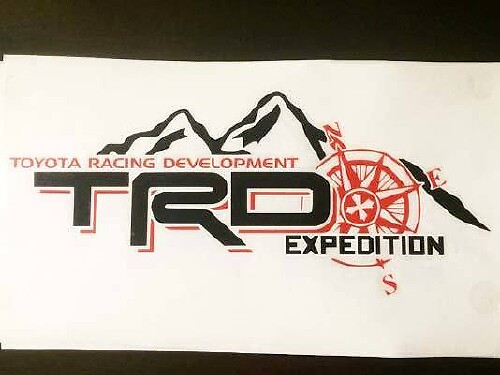 Calcomanía de vinilo para la cabecera TRD Expedition Edition para Toyota Tundra