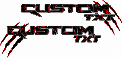 Vinilo adhesivo personalizado con texto Claw Scratch para la cabecera de la cama para Ford F-150 2017