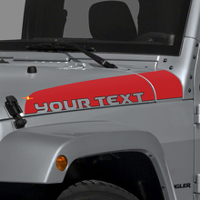 Calcomanía de vinilo con letras y franjas para capó para Jeep Wrangler JK Unlimited 3