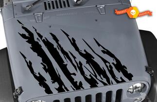 Juego de calcomanías de vinilo Jeep Warrior Hood para Jeep Wrangler, vehículos, gráficos personalizados