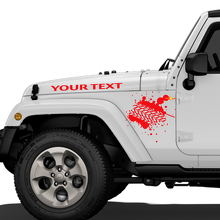 Mud Tire Tracks Jeep Vinilo Decal Hood Rubicon Renegade Sticker Car Truck Vehicle kit 3