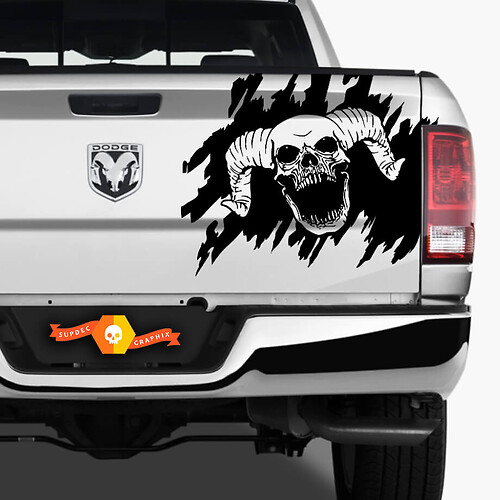 Dodge Ram Splash Splash Grunge Vinyl Sticker Tailgate Tailgate Camión Vehículo Pickup
