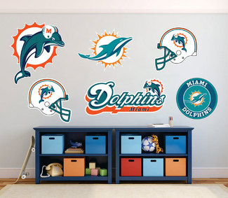Miami Dolphins National Football League (NFL) ventilador pared vehículo portátil etc calcomanías pegatinas