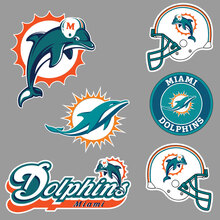 Miami Dolphins National Football League (NFL) ventilador pared vehículo portátil etc calcomanías pegatinas 2
