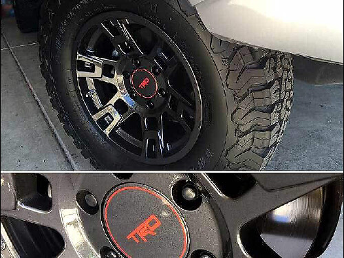 Juego de calcomanías de vinilo con logo de calavera TRD TEQ para tapas centrales de ruedas de coches Toyota