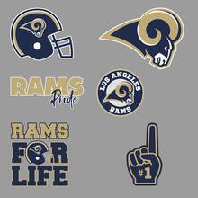 El equipo profesional de fútbol americano Los Angeles Rams, la Liga Nacional de Fútbol Americano (NFL), ventilador de pared, vehículo, cuaderno, etc., calcomanías adhesivas 2