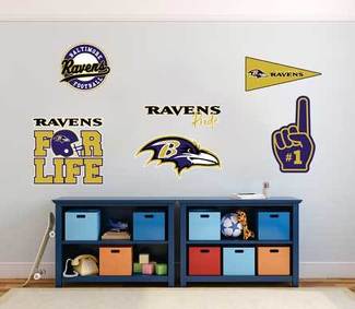 El equipo de fútbol americano profesional de los Baltimore Ravens, la Liga Nacional de Fútbol Americano (NFL), la pared del ventilador, el cuaderno del vehículo, etc., calcomanías adhesivas 1