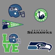El equipo profesional de fútbol americano de los Seattle Seahawks, la Liga Nacional de Fútbol Americano (NFL), la pared del ventilador, el cuaderno del vehículo, etc., calcomanías adhesivas 2