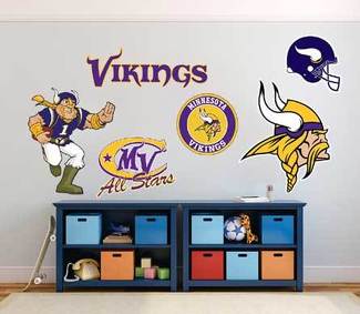 Minnesota Vikings Equipo de fútbol americano Liga Nacional de Fútbol (NFL) ventilador pared vehículo cuaderno etc calcomanías pegatinas